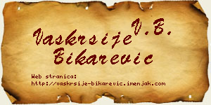 Vaskrsije Bikarević vizit kartica